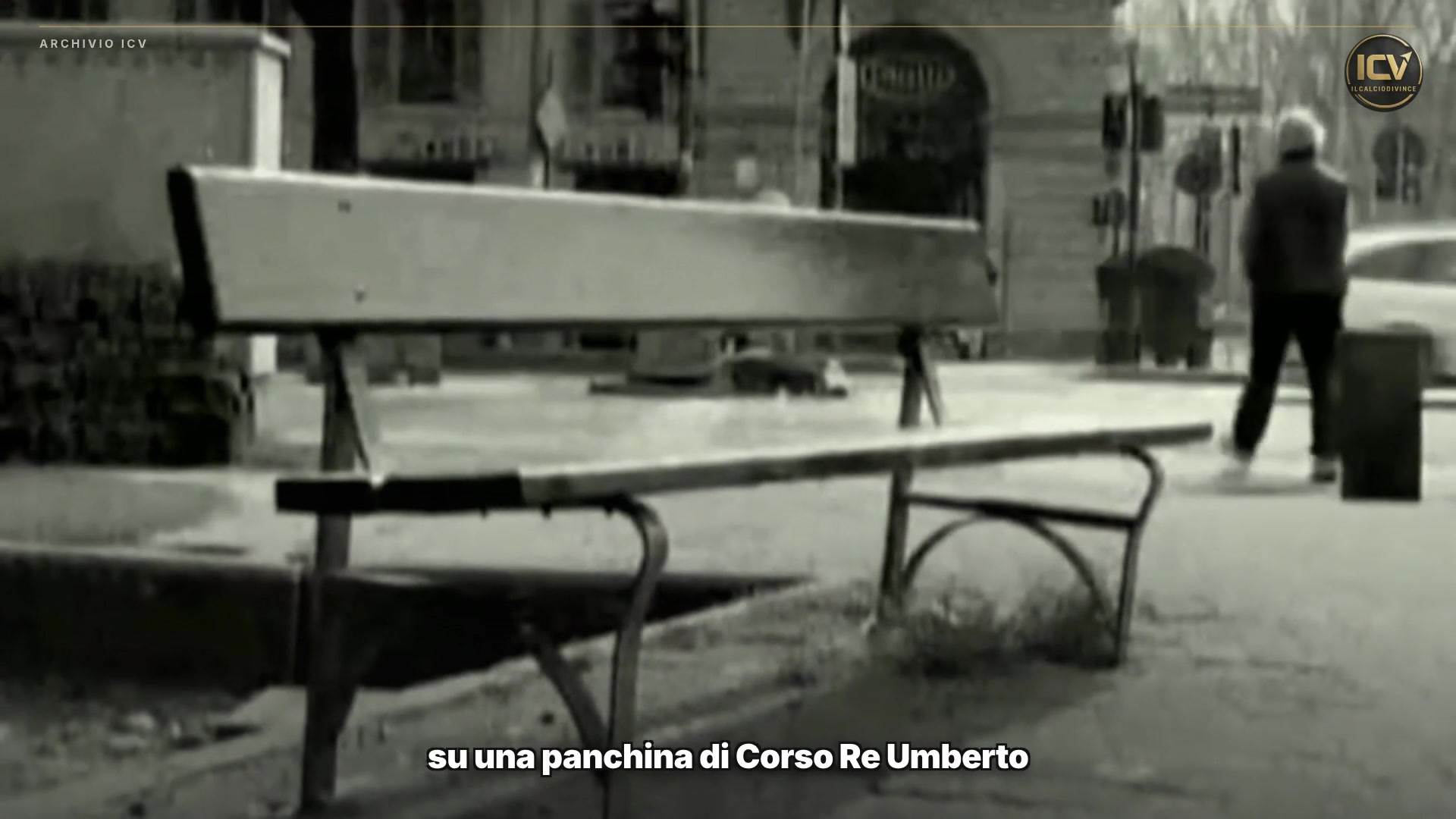 Una panchina nel video sulle origini della Juventus